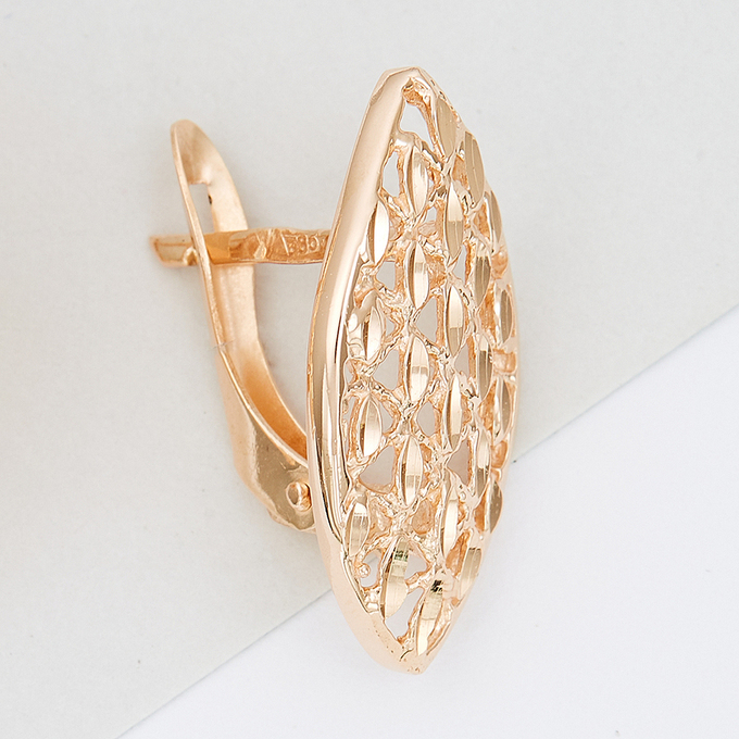 Серьги из красного золота 585 пробы
