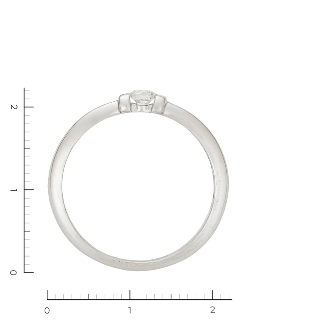 Кольцо из золота 585 пробы c 1 бриллиантом, Л 4709 6467 за 33520