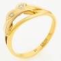 Кольцо из комбинированного золота 750 пробы c 2 бриллиантами Л43035535 фото 1