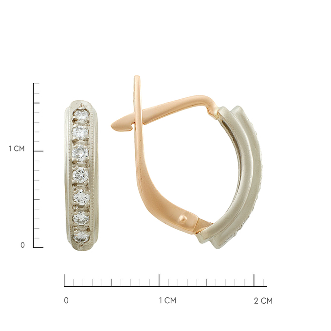 Серьги из золота 585 пробы c бриллиантами, Ц О007 2421 за 46000