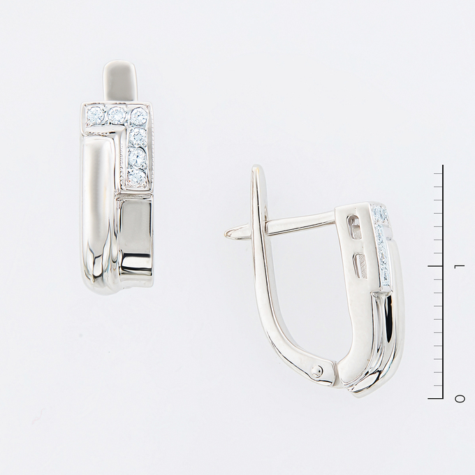 Серьги из золота 585 пробы c фианитами