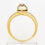 Кольцо из комбинированного золота 750 пробы c 1 бриллиантом Л51033710 фото 4