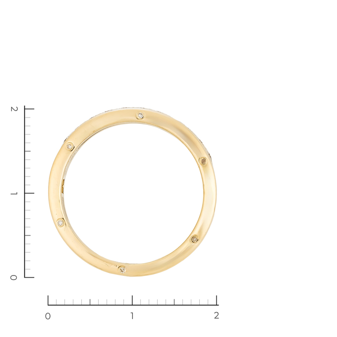 Кольцо из комбинированного золота 585 пробы c 23 бриллиантами, Л 6102 5396 за 47200