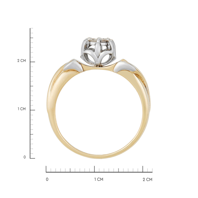 Кольцо из золота 585 пробы c бриллиантами, Л 1908 8200 за 62560