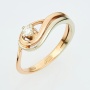 Кольцо из комбинированного золота 585 пробы c 1 бриллиантом Л16135376 фото 1