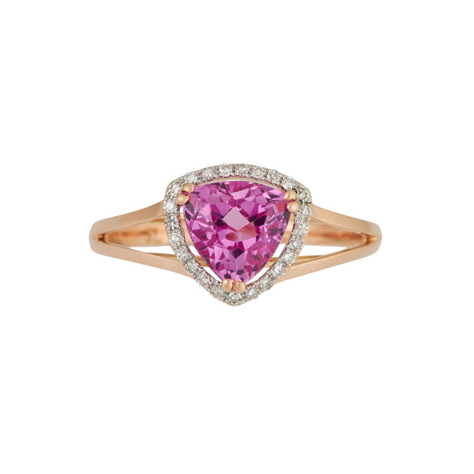 Кольцо из золота 585 пробы с бриллиантами и корундом, Л 3015 1870 за 27600