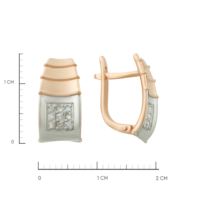 Серьги из золота 585 пробы c бриллиантами, Л 2213 2168 за 58000
