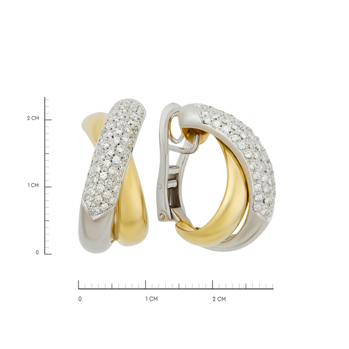 Серьги из золота 750 пробы с бриллиантами, Л 0808 7260 за 185000