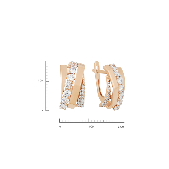 Серьги из золота 585 пробы c фианитами, К 0000 5154 за 25140