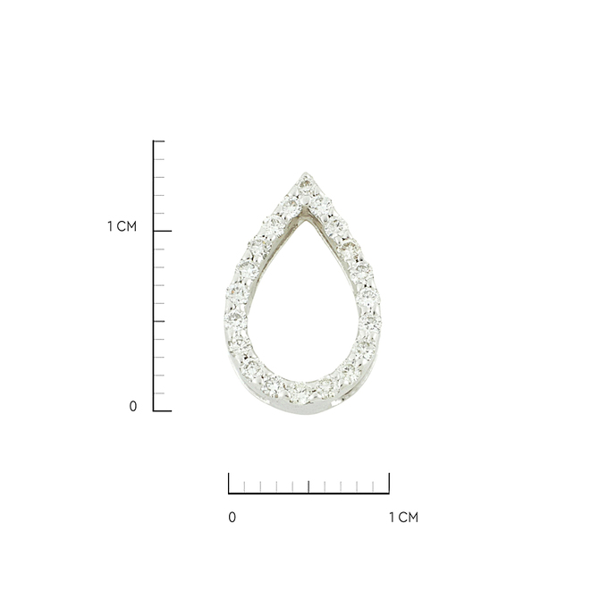 Подвеска из золота 585 пробы c бриллиантами