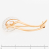 Брошь из комбинированного золота 585 пробы c 1 фианитом