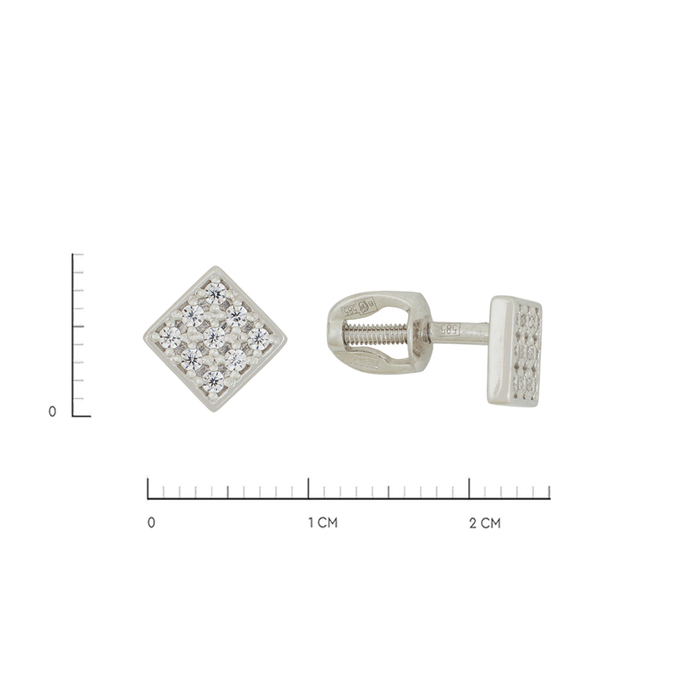 Серьги из золота 585 пробы c фианитами, Л 1811 6679 за 10560