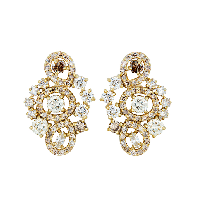 Серьги из золота 585 пробы c бриллиантами, Л 2810 9789 за 441000