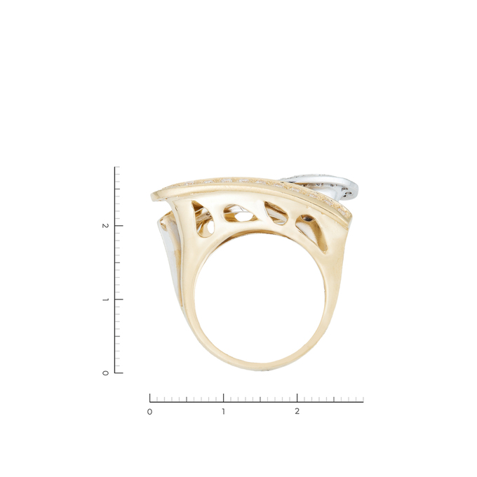 Кольцо из золота 585 пробы c 46 фианитами