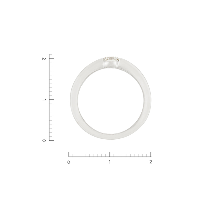 Кольцо из белого золота 750 пробы c 1 бриллиантом, Л 1908 7779 за 88900