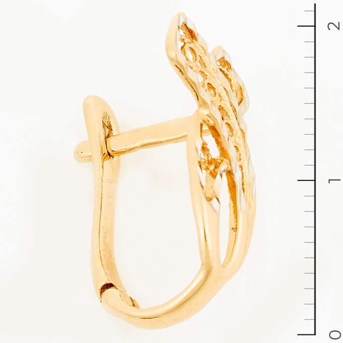 Серьги из комбинированного золота 585 пробы