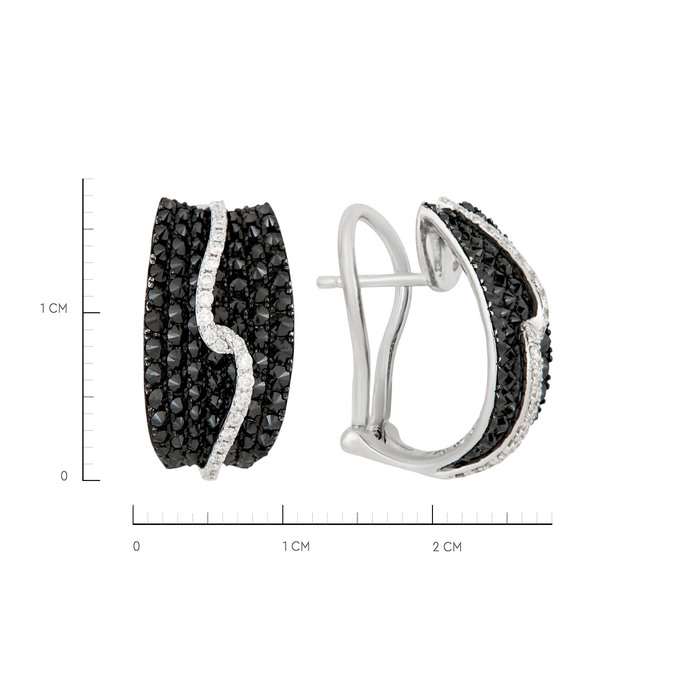 Серьги из золота 585 пробы c бриллиантами, Ц О007 2813 за 75000