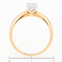Кольцо из комбинированного золота 585 пробы c 1 бриллиантом Л20089576 фото 4