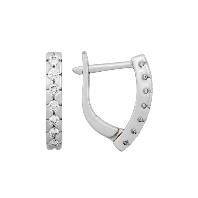 Серьги из золота 585 пробы c бриллиантами