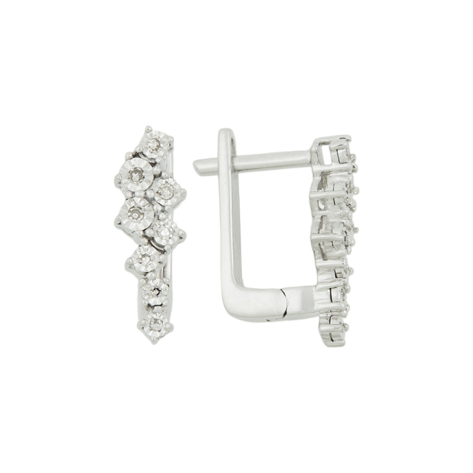 Серьги из золота 585 пробы c бриллиантами, Ц О007 0949 за 33120