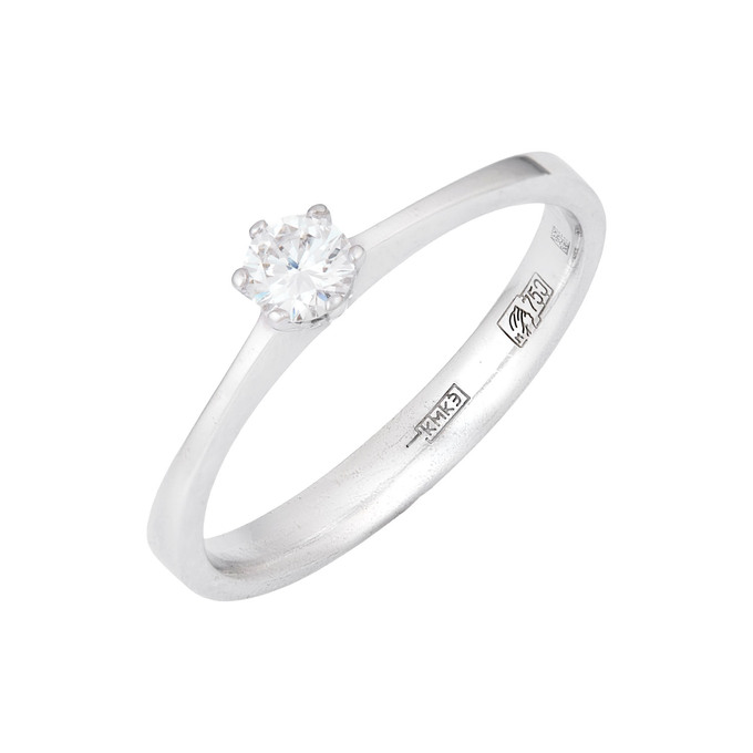 Кольцо из золота 750 пробы c бриллиантом, Л 6002 5709 за 54300