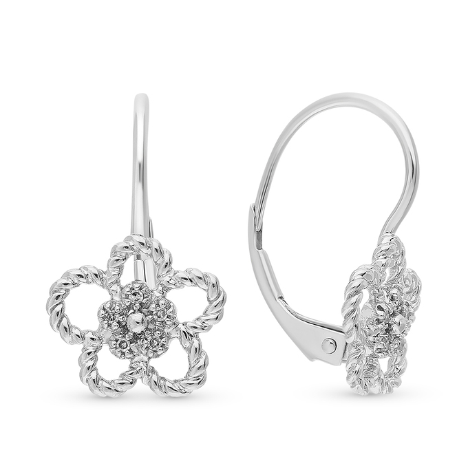 Серьги из золота 585 пробы c бриллиантами