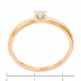 Кольцо из комбинированного золота 585 пробы c 1 бриллиантом Л25079463 фото 3