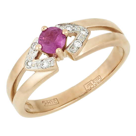 Кольцо с рубином - Купить кольцо с рубином в Украине в интернет-магазине Золотой Век