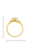 Кольцо из комбинированного золота 750 пробы c 1 бриллиантом Л75003374 фото 4