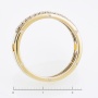 Кольцо из комбинированного золота 585 пробы c 27 бриллиантами 138345 фото 4