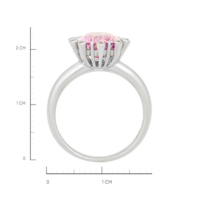 Кольцо из золота 585 пробы c бриллиантами и корундом, Л 7303 6570 за 39600