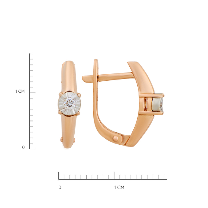Серьги из золота 585 пробы с бриллиантами, Л 7601 8951 за 31500