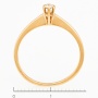 Кольцо из комбинированного золота 585 пробы c 1 бриллиантом Л75009420 фото 4