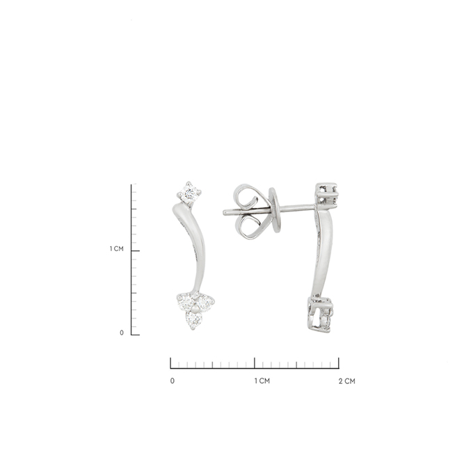 Серьги из золота 750 пробы c бриллиантами, К 0000 4718 за 55800