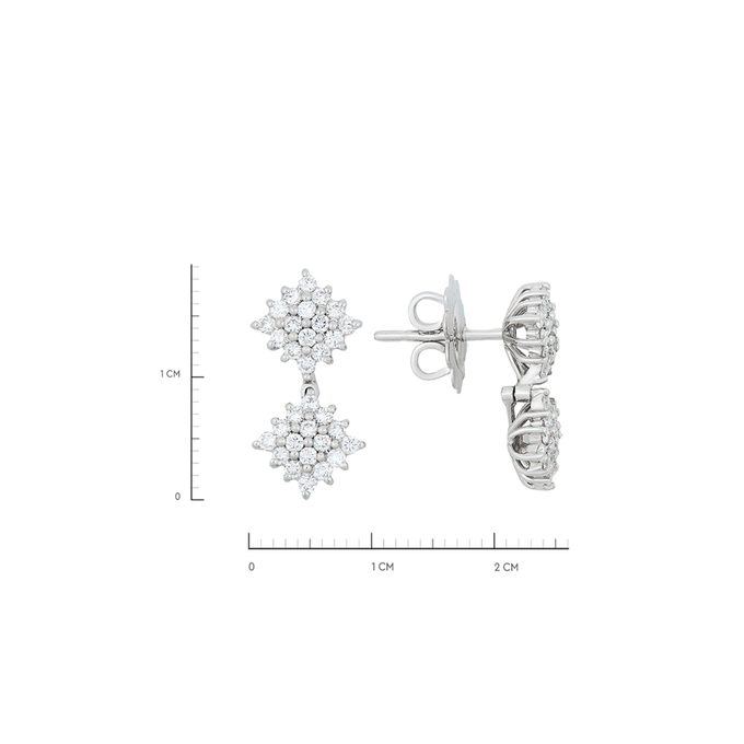 Серьги из золота 750 пробы c бриллиантами, К 0000 5322 за 90000