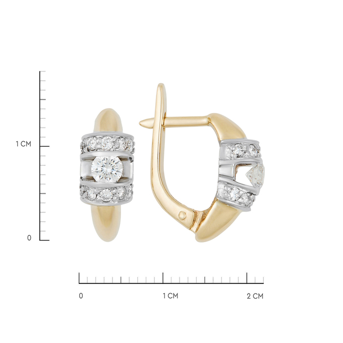 Серьги из золота 585 пробы c бриллиантами, К 0000 3769 за 68200