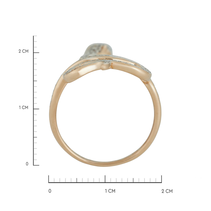 Кольцо из золота 585 пробы c бриллиантами, Л 4107 4476 за 34800