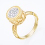 Кольцо из желтого золота 585 пробы c 16 бриллиантами Л36052130 фото 1