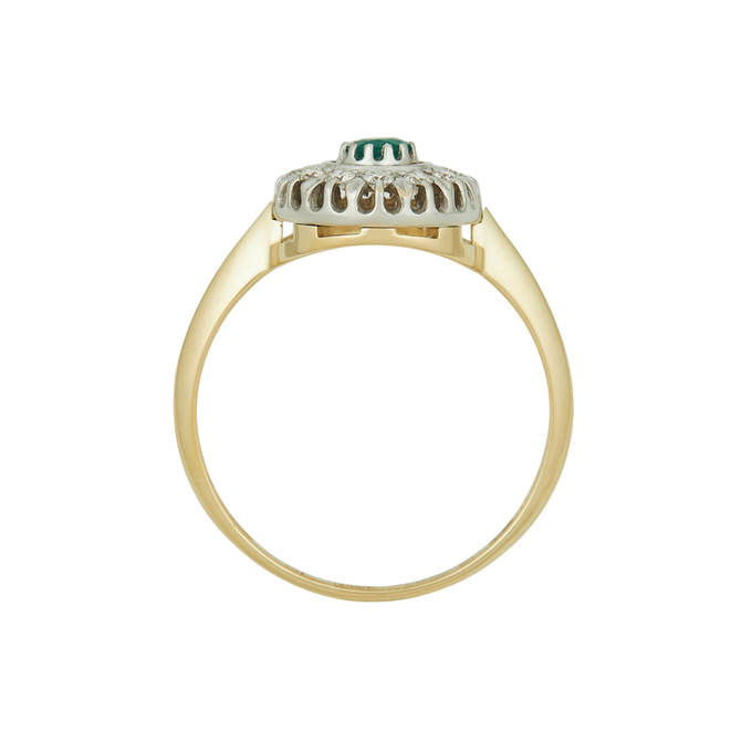 Кольцо из золота 585 пробы c изумрудом и бриллиантами, Л 3507 0061 за 50800