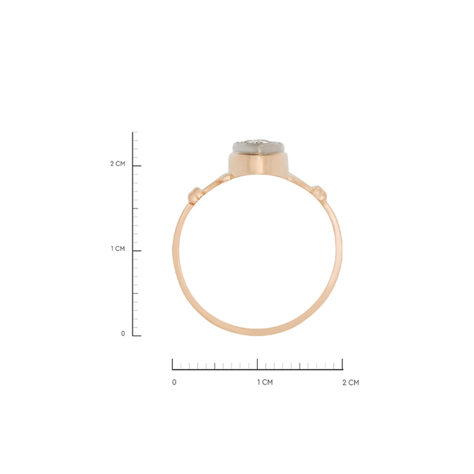 Кольцо из золота 583 пробы c бриллиантами, Л 7102 1432 за 71120