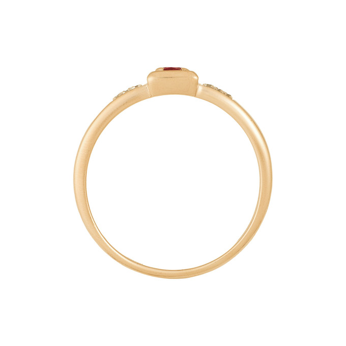 Кольцо из золота 585 пробы c бриллиантами и корундом, Л 4710 8255 за 21520