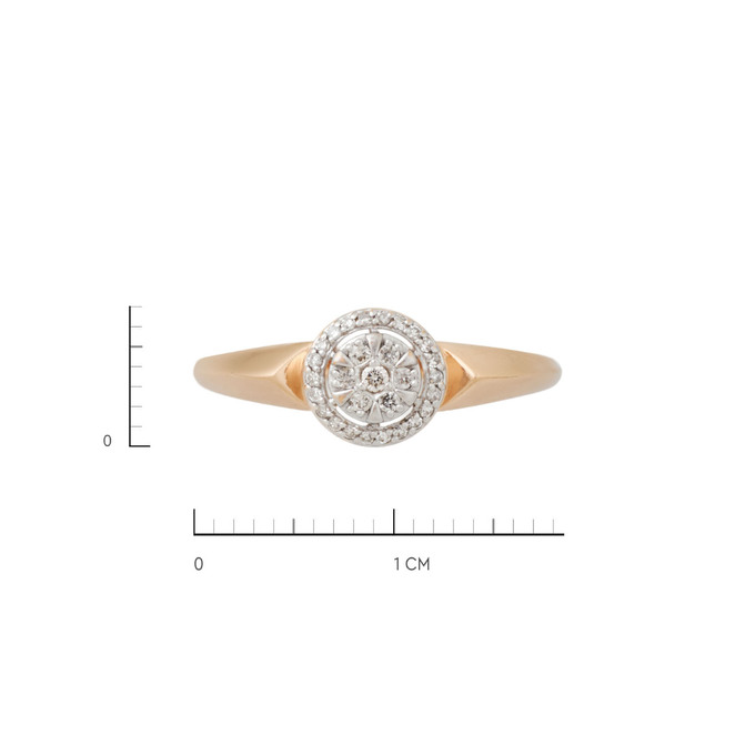 Кольцо из золота 585 пробы с бриллиантами, Л 2011 2695 за 21500