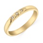 Кольцо обручальное из желтого золота 585 пробы c 3 бриллиантами 052993 фото 1
