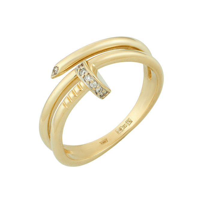 Кольцо из золота 585 пробы c фианитами, Л 3706 7123 за 47360