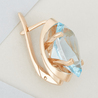 Серьги из золота 585 пробы c 2 топазами