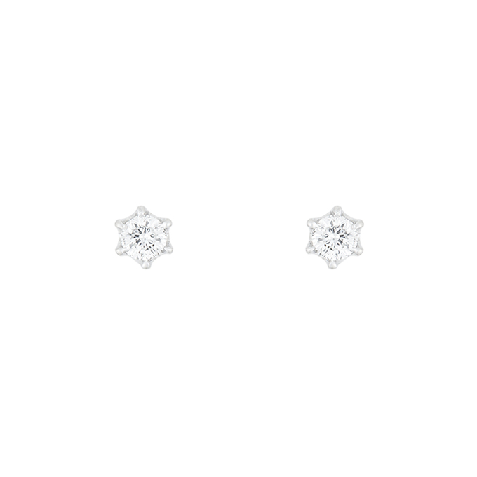 Серьга из золота 585 пробы c 1 бриллиантом