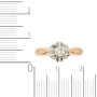 Кольцо из комбинированного золота 583 пробы c 1 бриллиантом Л48033745 фото 3