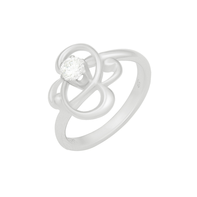 Кольцо из золота 750 пробы c бриллиантом, Л 1615 7467 за 102320