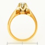 Кольцо из комбинированного золота 583 пробы c 1 бриллиантом Л43056387 фото 4
