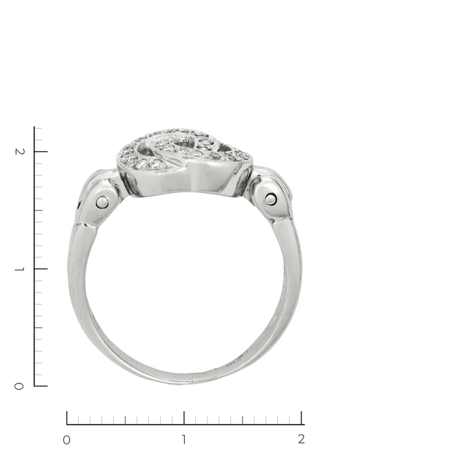 Кольцо из белого золота 585 пробы c 24 бриллиантами, Л 2010 5281 за 47920